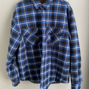 Supreme Flannel. Blue/Black. Large